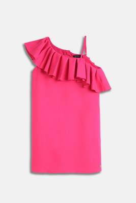 Allen Solly Girls Midi/Knee Length Casual Dress(Pink, Sleeveless)