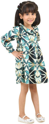 Baby Island Girls Above Knee Casual Dress(Multicolor, Sleeveless)