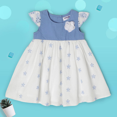 Babies R Us Girls Maxi/Full Length Casual Dress(Blue, Cap Sleeve)