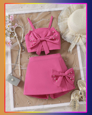 QUITIE Girls Party(Festive) Top Skirt(Pink)