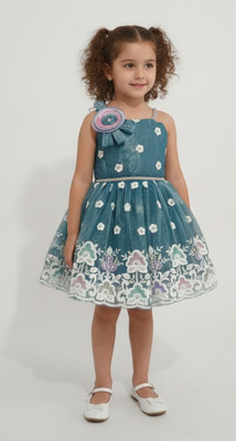 OVLYN FASHION & BOUTIQUE Baby Girls Above Knee Festive/Wedding Dress(Multicolor, Sleeveless)