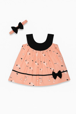 chaz kids Indi Girls Midi/Knee Length Festive/Wedding Dress(Multicolor, Fashion Sleeve)