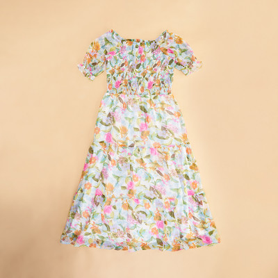Pantaloons Junior Girls Midi/Knee Length Casual Dress(Multicolor, Sleeveless)