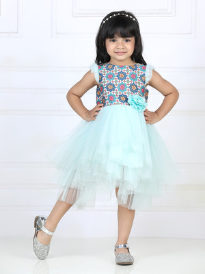 Toy Balloon Kids Girls Midi/Knee Length Party Dress(Multicolor, Sleeveless)