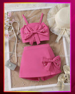 QUITIE Girls Party(Festive) Top Skirt(Pink)