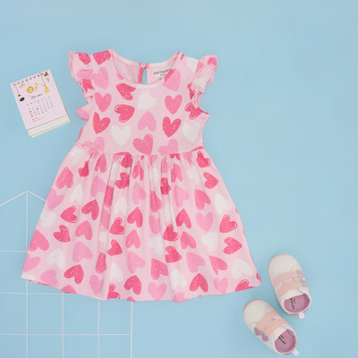 Pantaloons Baby Baby Girls Midi/Knee Length Casual Dress(Pink, Half Sleeve)