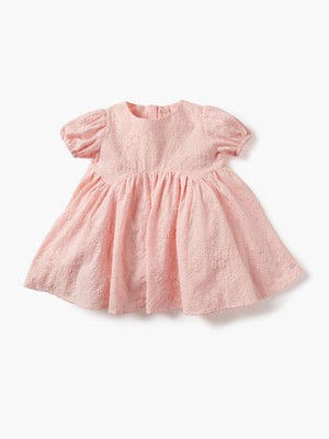 GIGGLES by Babyshop Baby Girls Midi/Knee Length Casual Dress(Pink, Cap Sleeve)