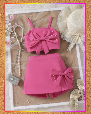 QUITIE Girls Party(Festive) Top Skirt(Pink)