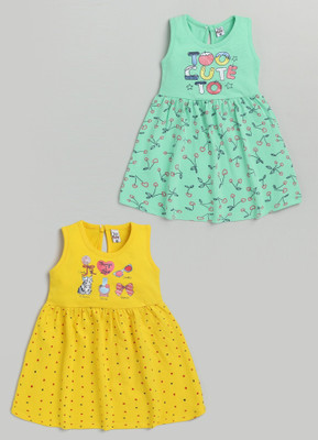 Mars Infiniti Baby Girls Midi/Knee Length Casual Dress(Multicolor, Sleeveless)