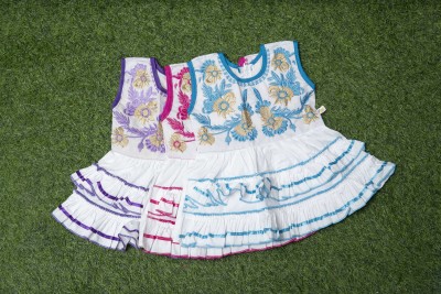 Rayhanfashion Baby Girls Below Knee Casual Dress(Multicolor, Sleeveless)