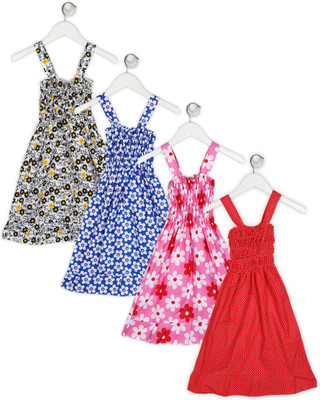 Sonia Collection Girls Calf Length Casual Dress  (Multicolor, Sleeveless) For Rs. 199 @ 83 %