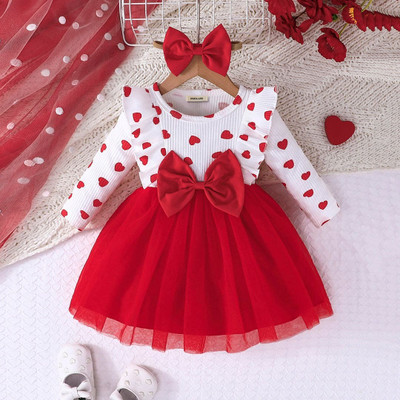 Amavya Fashions Baby Girls Midi/Knee Length Festive/Wedding Dress(Red, Full Sleeve)