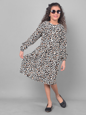 CRIMSOUNE CLUB Girls Midi/Knee Length Casual Dress(Black, Full Sleeve)