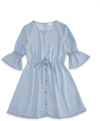 Coolsters by Pantaloons Girls Midi/Knee Length Casual Dress(Blue, Full Sleeve)