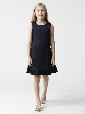Kate & Oscar Girls Midi/Knee Length Party Dress(Blue, Sleeveless)