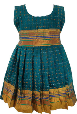 Amba Collection Boutique Baby Girls Midi/Knee Length Casual Dress(Green, Sleeveless)