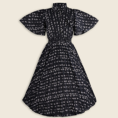 Wishkaro Girls Midi/Knee Length Party Dress(Black, Cap Sleeve)