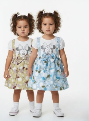 PARMIKSTYLE Indi Baby Girls Above Knee Casual Dress(White, Half Sleeve)