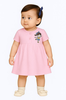 FAEEPY Indi Baby Girls Short/Mid Thigh Casual Dress(Multicolor, Half Sleeve)