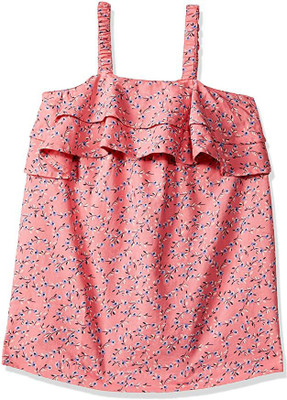 United Colors of Benetton Girls Midi/Knee Length Casual Dress(Blue, Cap Sleeve)