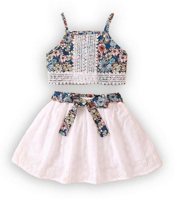 ASHIKTA ENTERPRISE Baby Girls Midi/Knee Length Party Dress(Blue, Sleeveless)