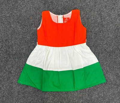 Lakshmi Creation Indi Baby Girls Midi/Knee Length Casual Dress(Multicolor, Sleeveless)