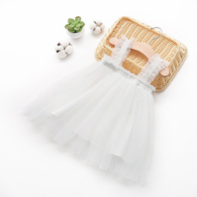 Lupri Girls Midi/Knee Length Party Dress(White, Sleeveless)