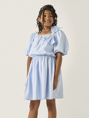 JUNIORS by Babyshop Girls Midi/Knee Length Casual Dress(Purple, Short Sleeve)