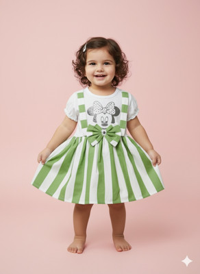 PARMIKSTYLE Indi Baby Girls Above Knee Casual Dress(White, Half Sleeve)