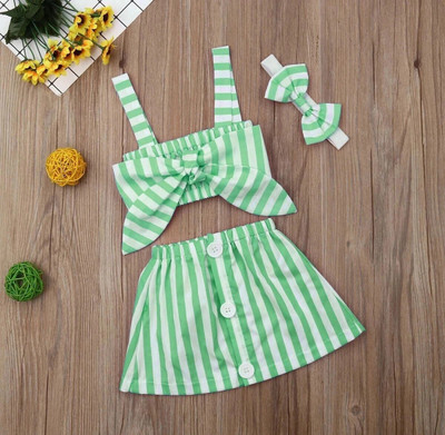 AKD FASHION Indi Baby Girls Midi/Knee Length Casual Dress(Green, Sleeveless)