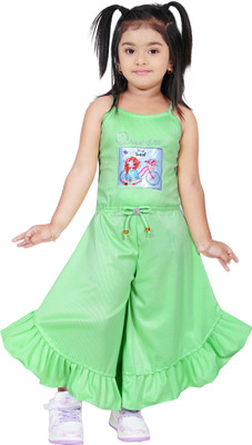 mallick creation Self Design Girls Jumpsuit