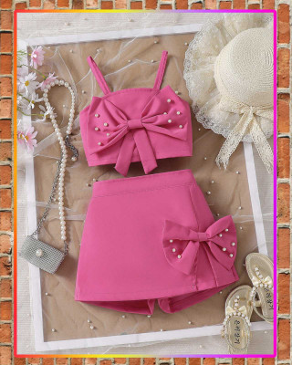 QUITIE Girls Party(Festive) Top Skirt(Pink)