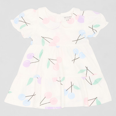 Pantaloons Baby Baby Girls Midi/Knee Length Casual Dress(White, Half Sleeve)