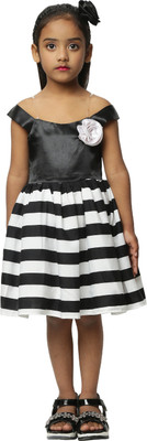 Wish Littles Girls Midi/Knee Length Casual Dress(Multicolor, Sleeveless)