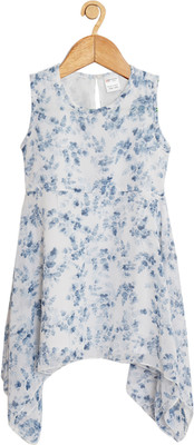 CREATIVE KID'S Baby Girls Midi/Knee Length Casual Dress(Blue, Sleeveless)