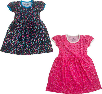 Billion Girls Midi/Knee Length Casual Dress(Multicolor, Short Sleeve)