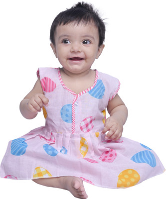 stylestorm Baby Girls Midi/Knee Length Casual Dress(Pink, Sleeveless)