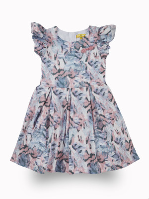 GINI & JONY Baby Girls Midi/Knee Length Casual Dress(Multicolor, Short Sleeve)