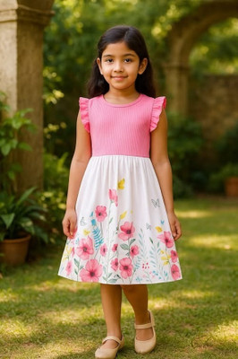 Gebet Baby Girls Midi/Knee Length Casual Dress(Multicolor, Sleeveless)