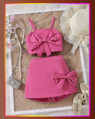 QUITIE Girls Party(Festive) Top Skirt(Pink)