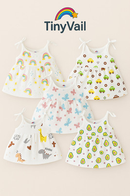 TinyVail Baby Girls Above Knee Casual Dress(White, Full Sleeve)