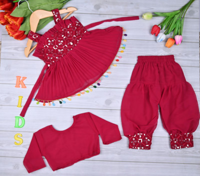 SAMJHO FASHION Baby Girls Party(Festive) Gown Pant(MERGENTA)