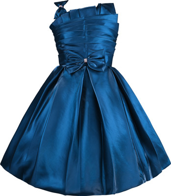 Wishkaro Baby Girls Maxi/Full Length Party Dress(Blue, Sleeveless)