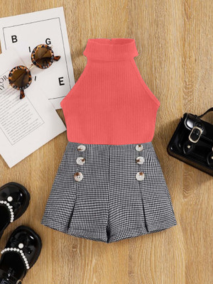 HouseOfCommon Baby Girls Steffi Love Party(Festive) Top Skirt(PEACH)
