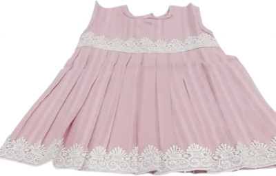 Akaya Creation Indi Baby Girls Mini/Short Casual Dress(Pink, Sleeveless)
