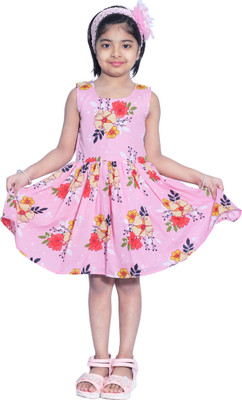 Wish Littles Girls Mini/Short Beach Wear Dress(Multicolor, Sleeveless)