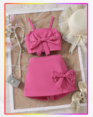 QUITIE Girls Party(Festive) Top Skirt(Pink)