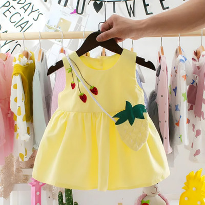 BRWORLDCOLLECTION Baby Girls Midi/Knee Length Festive/Wedding Dress(Multicolor, Sleeveless)