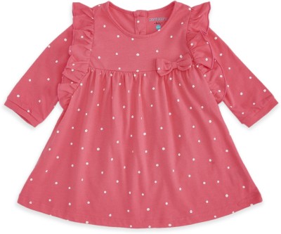 Pantaloons Baby Baby Girls Midi/Knee Length Casual Dress(Pink, Full Sleeve)