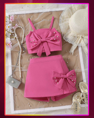 QUITIE Girls Party(Festive) Top Skirt(Pink)